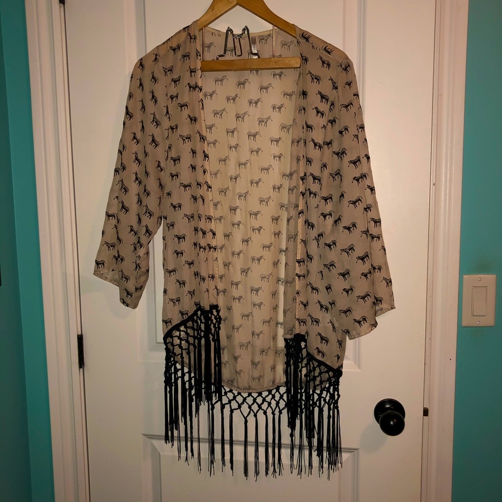 Unique Zebra Kimono